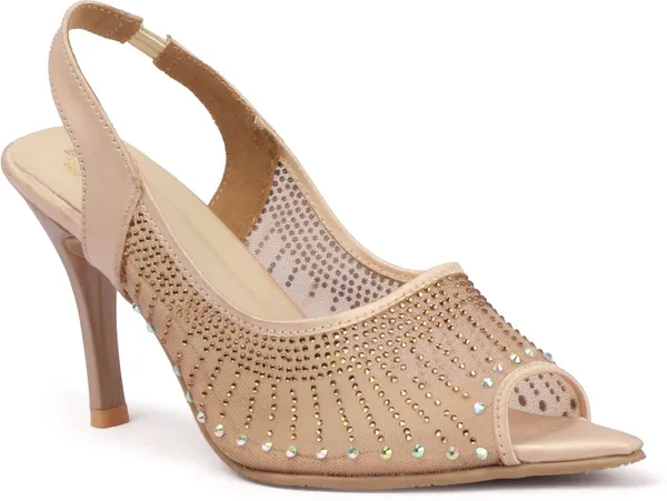 Gold_Synthetic_Leather_Heels_For_Women
