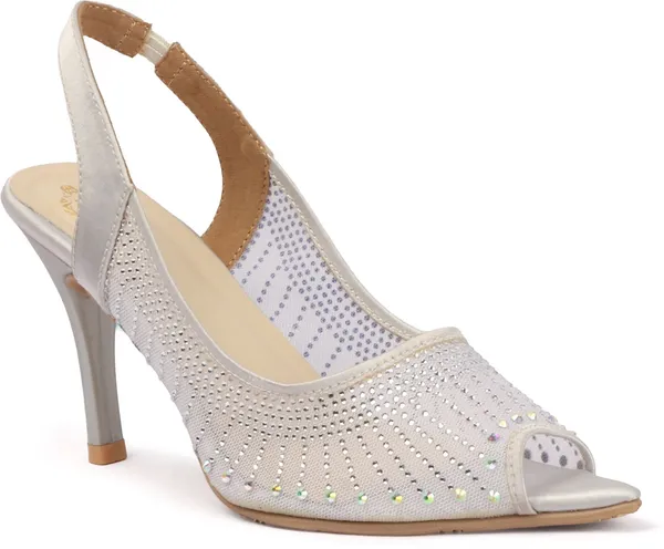 Silver_Synthetic_Leather_Heels_For_Women