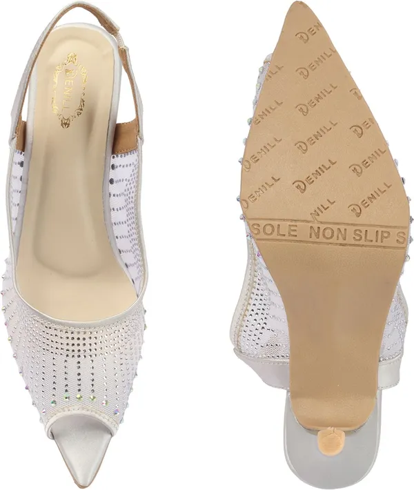 Silver_Synthetic_Leather_Heels_For_Women