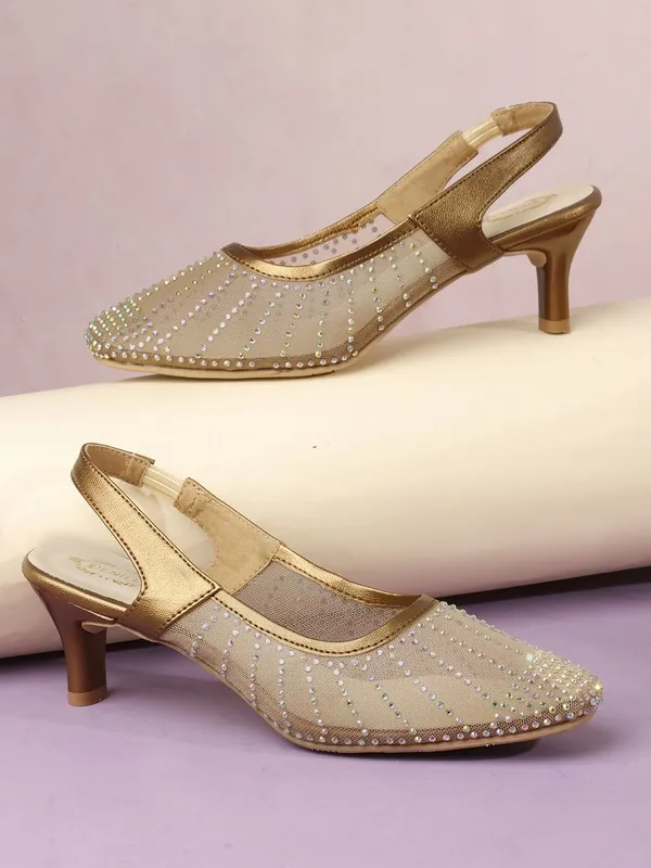 Copper_Synthetic_Leather_Heels_For_Women
