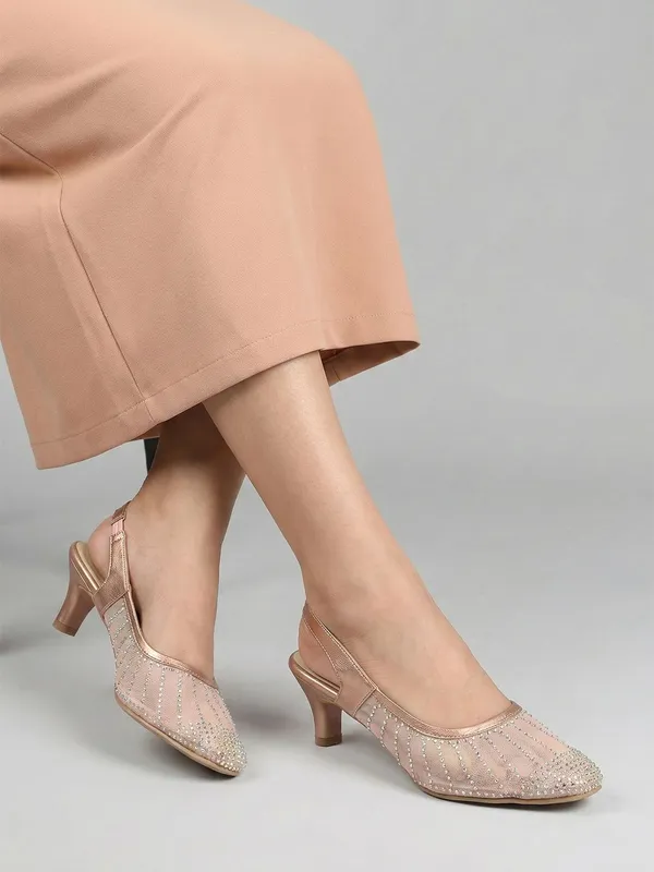 Gold_Synthetic_Leather_Heels_For_Women