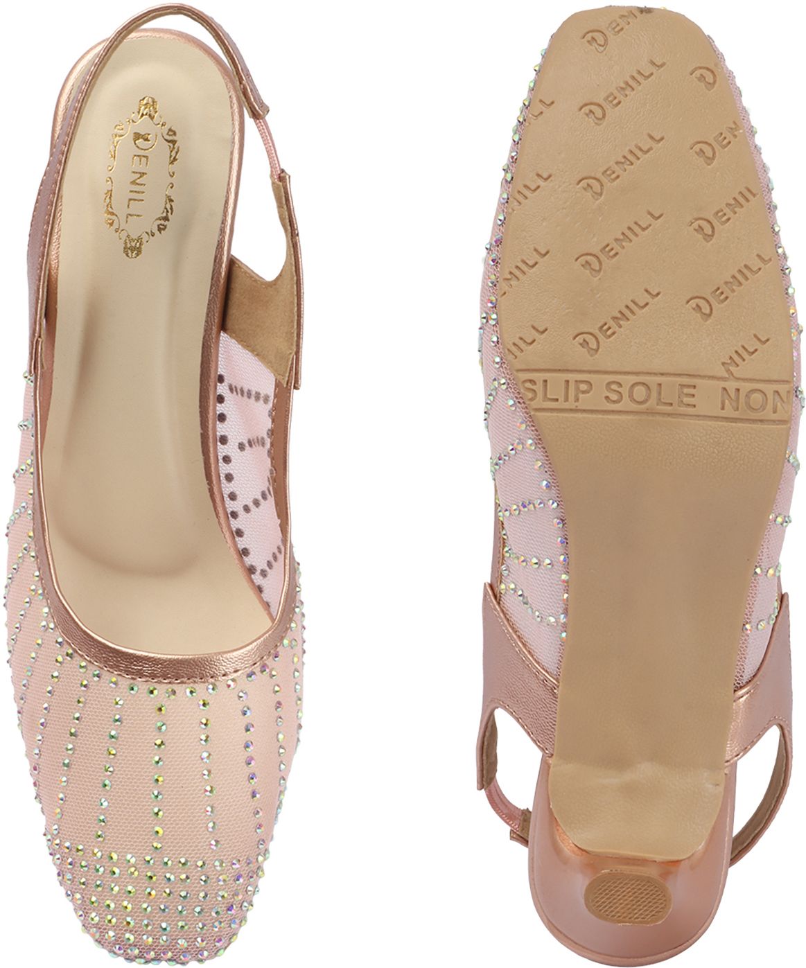Gold_Synthetic_Leather_Heels_For_Women