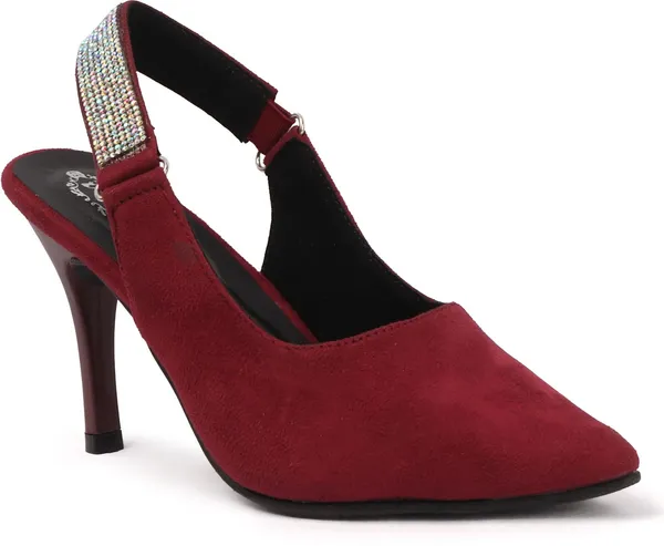 Maroon_Suede_Heels_For_Women