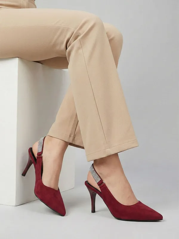 Maroon_Suede_Heels_For_Women