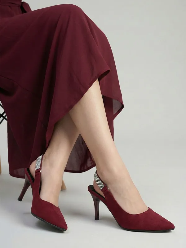 Maroon_Suede_Heels_For_Women