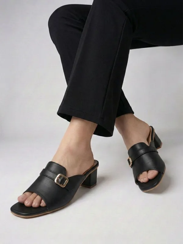 Black_Synthetic_Leather_Heels_For_Women