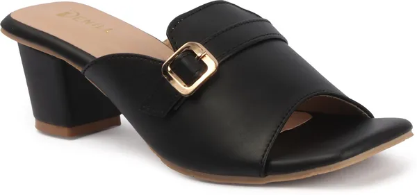 Black_Synthetic_Leather_Heels_For_Women