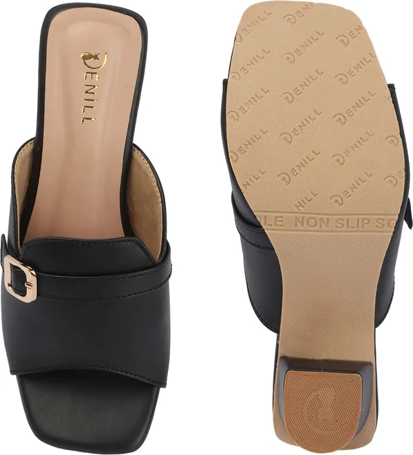 Black_Synthetic_Leather_Heels_For_Women