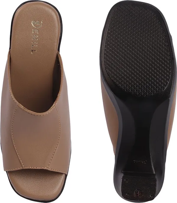 Beige_Synthetic_Leather_Heels_For_Women