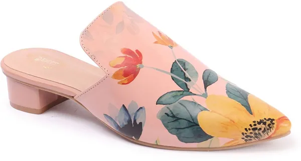 Pink_Synthetic_Leather_Heels_For_Women