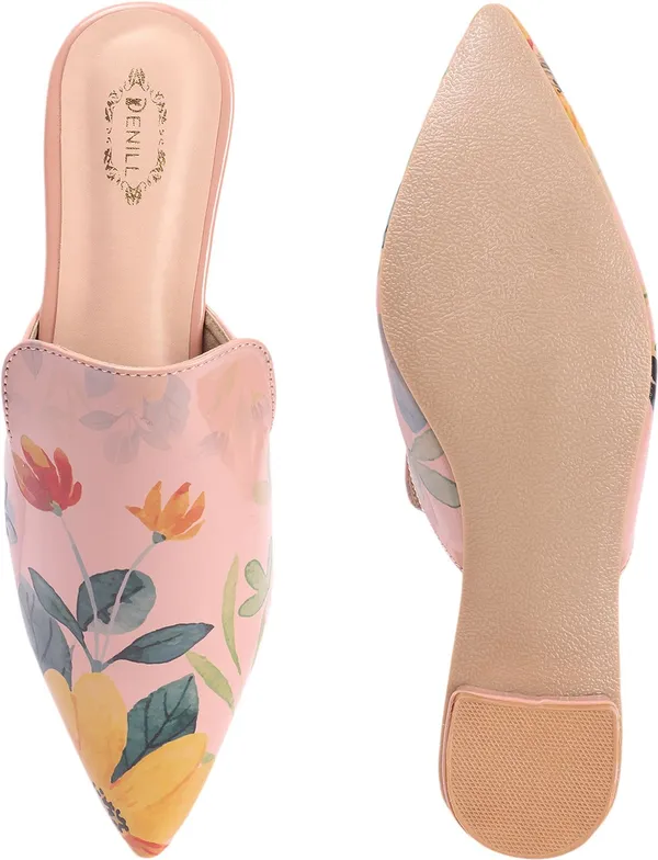 Peach_Synthetic_Leather_Heels_For_Women