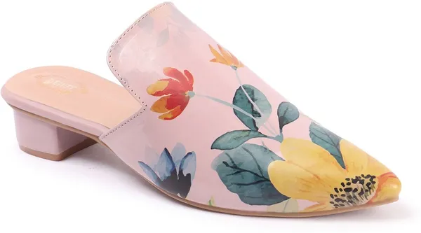 Pink_Synthetic_Leather_Heels_For_Women