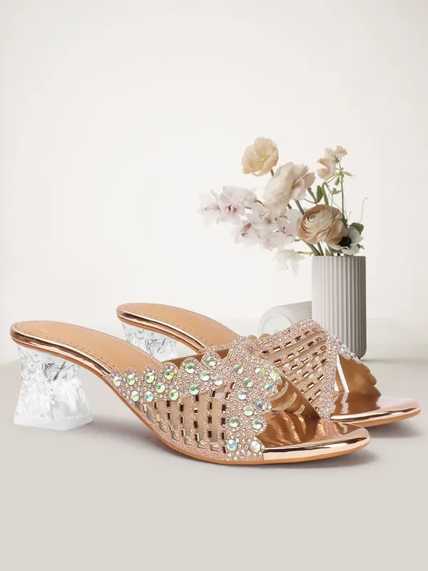 Copper_Synthetic_Heels_For_Women