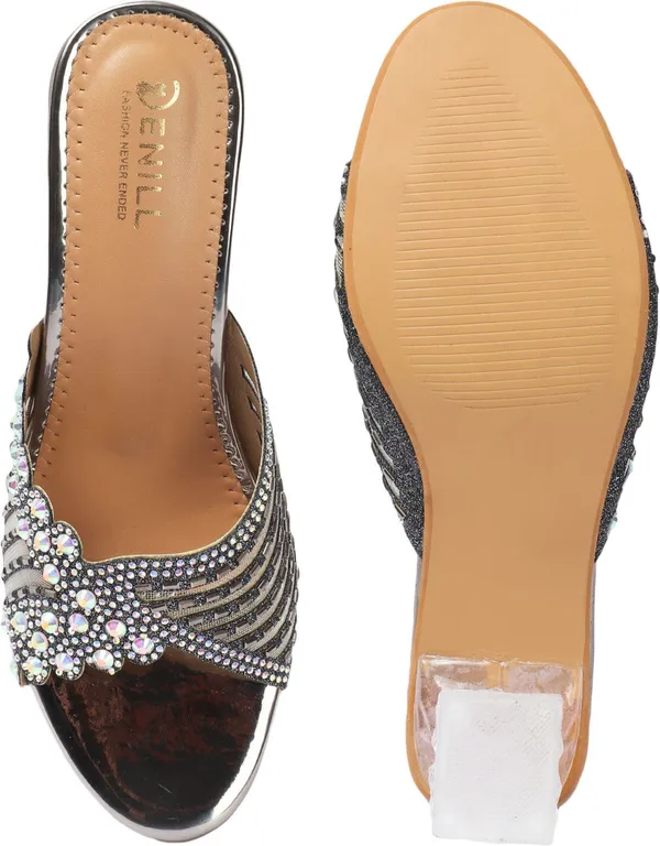 Grey_Synthetic_Heels_For_Women