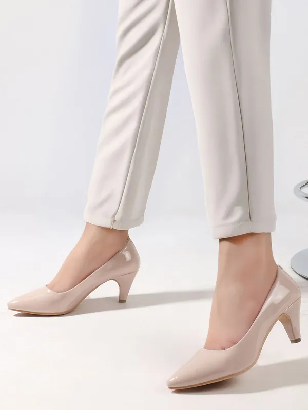 Cream_Patent_Leather_Heels_For_Women