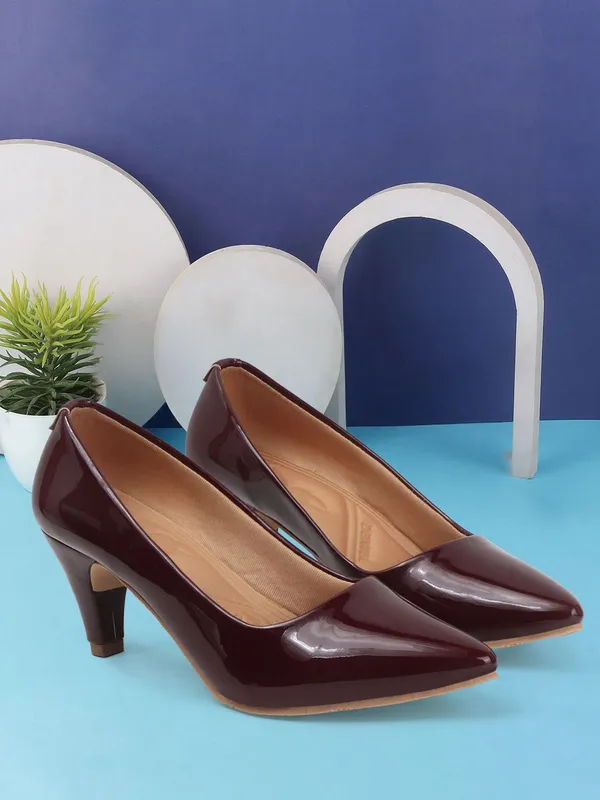 Maroon_Patent_Leather_Heels_For_Women