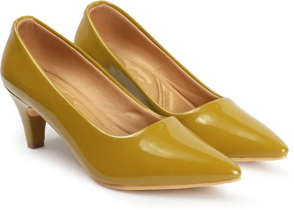 Passion_Yellow_Fabric_Heels_For_Women