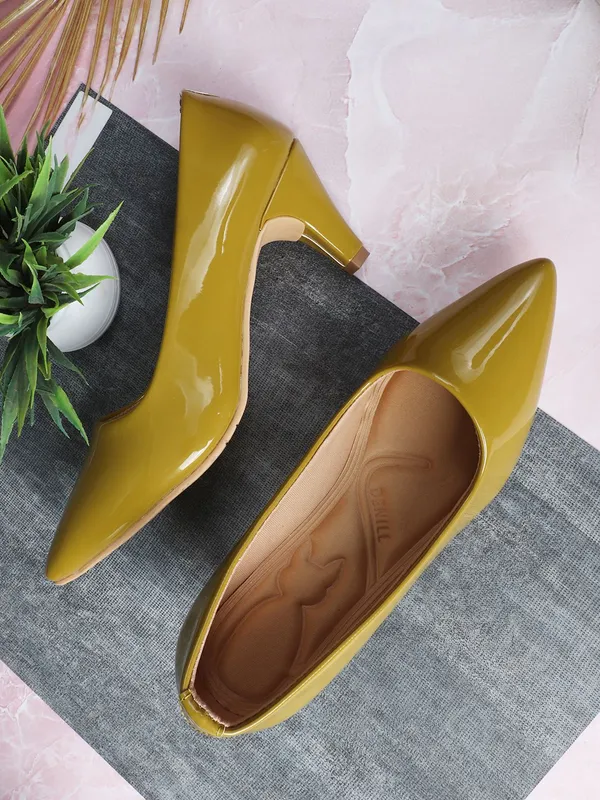 Passion_Yellow_Fabric_Heels_For_Women