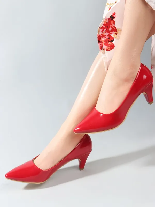 Red_Fabric_Heels_For_Women