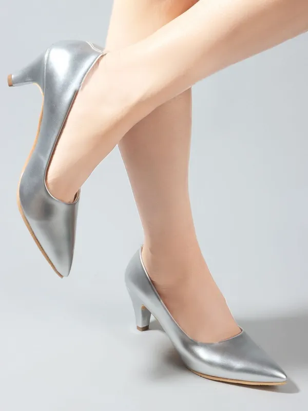 Silver_Fabric_Heels_For_Women