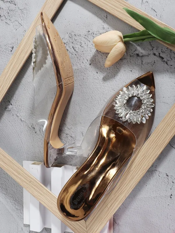 Copper_Synthetic_Heels_For_Women