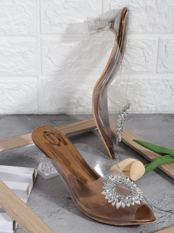 Copper_Synthetic_Heels_For_Women