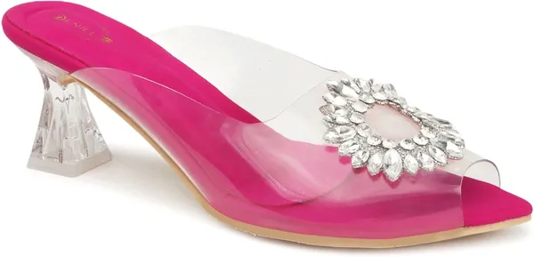 Pink_Synthetic_Heels_For_Women