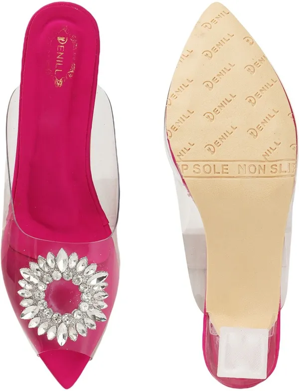 Pink_Synthetic_Heels_For_Women
