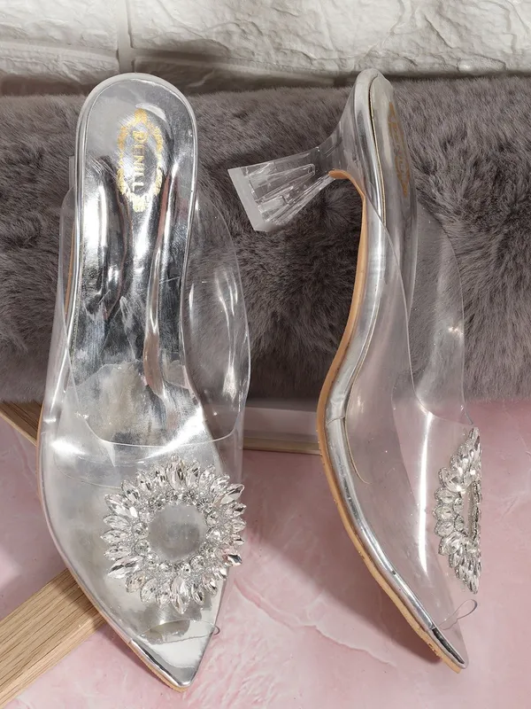 Silver_Synthetic_Heels_For_Women