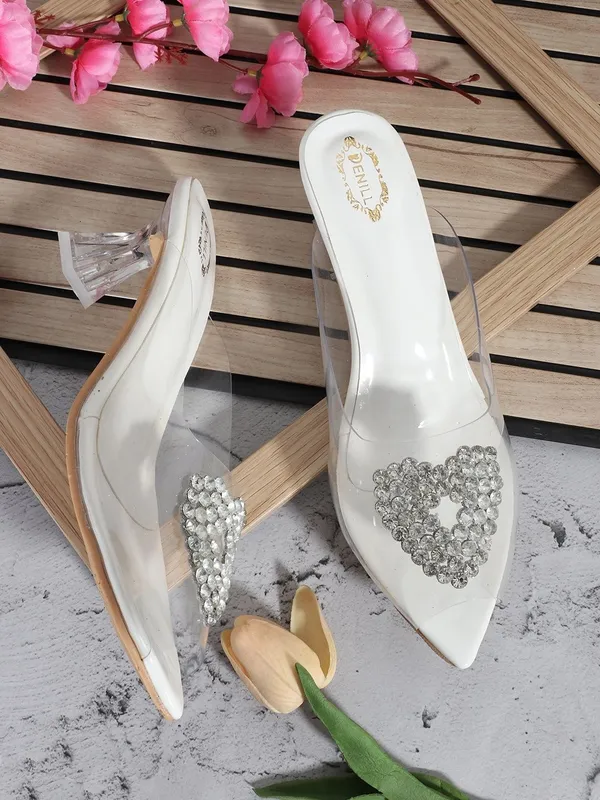 White_Synthetic_Heels_For_Women