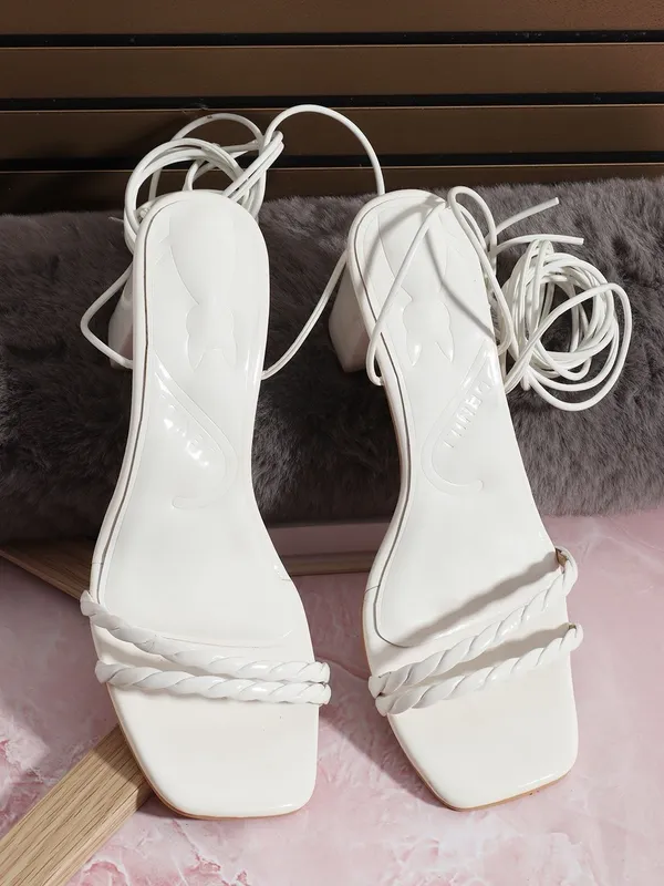 White_Synthetic_Heels_For_Women