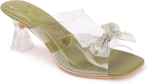 Green_Synthetic_Heels_For_Women