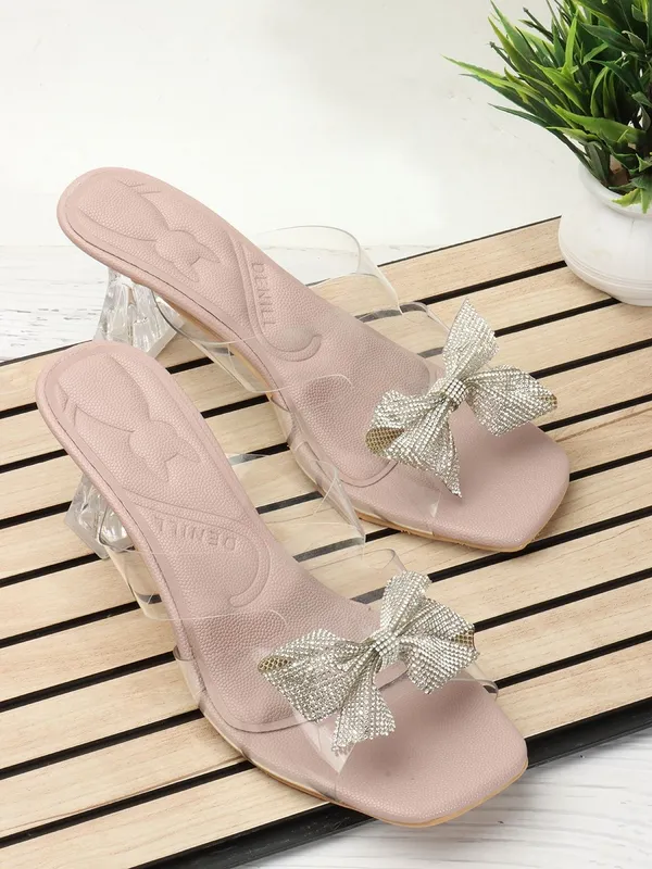 Pink_Synthetic_Heels_For_Women