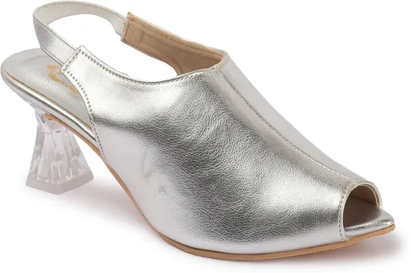 Silver_Synthetic_Heels_For_Women