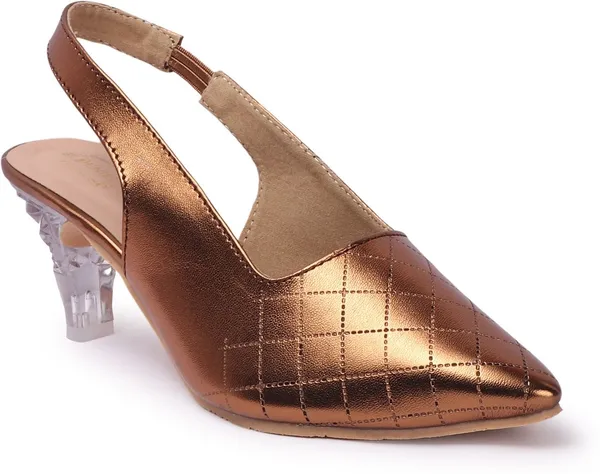 Copper_Synthetic_Leather_Heels_For_Women