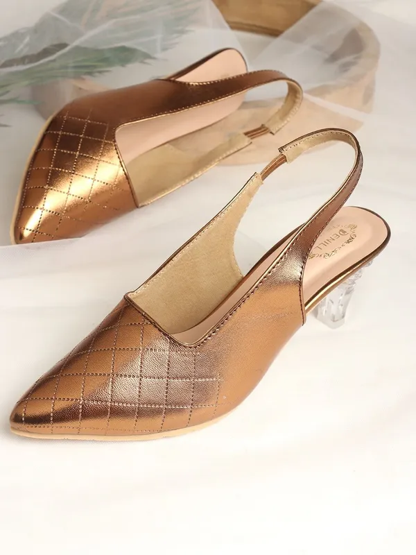 Copper_Synthetic_Leather_Heels_For_Women