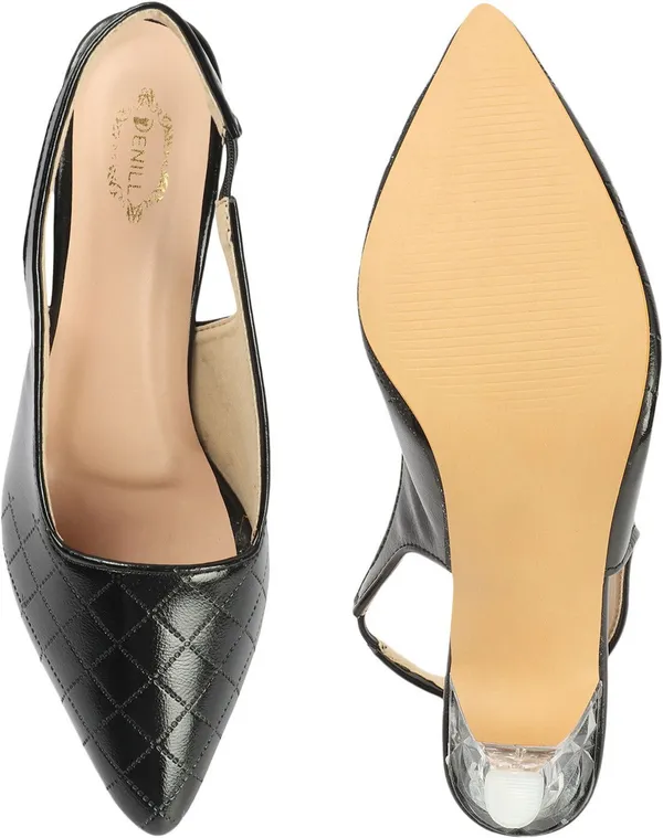 Black_Synthetic_Leather_Heels_For_Women