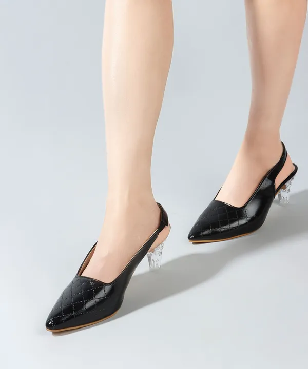 Black_Synthetic_Leather_Heels_For_Women