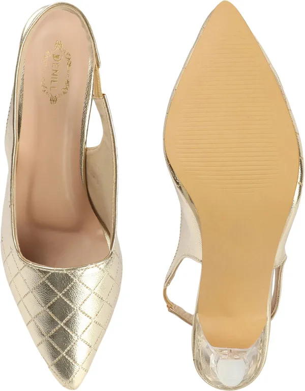 Gold_Synthetic_Leather_Heels_For_Women