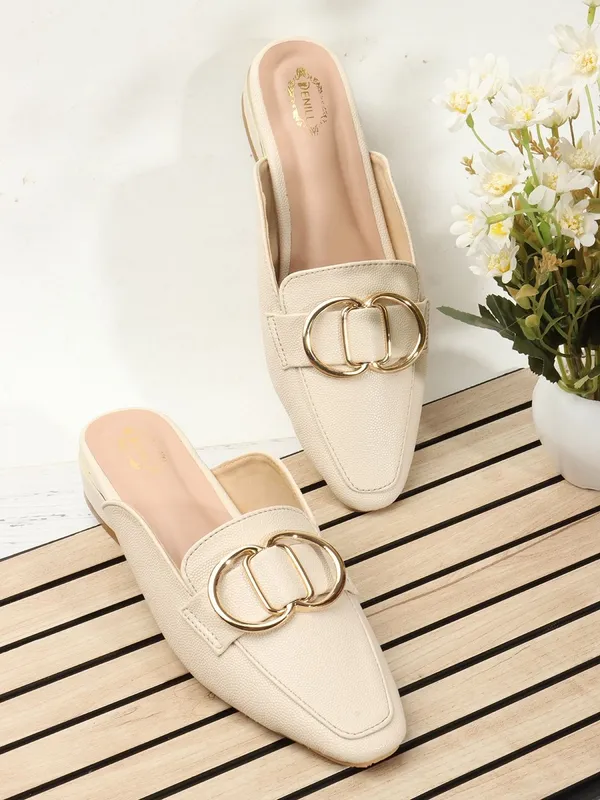 Cream_Synthetic_Wedges_For_Women