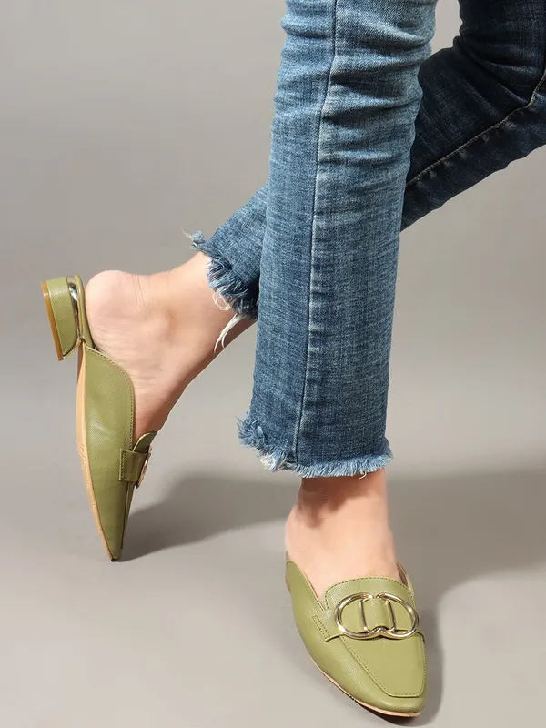 Green_Synthetic_Wedges_For_Women