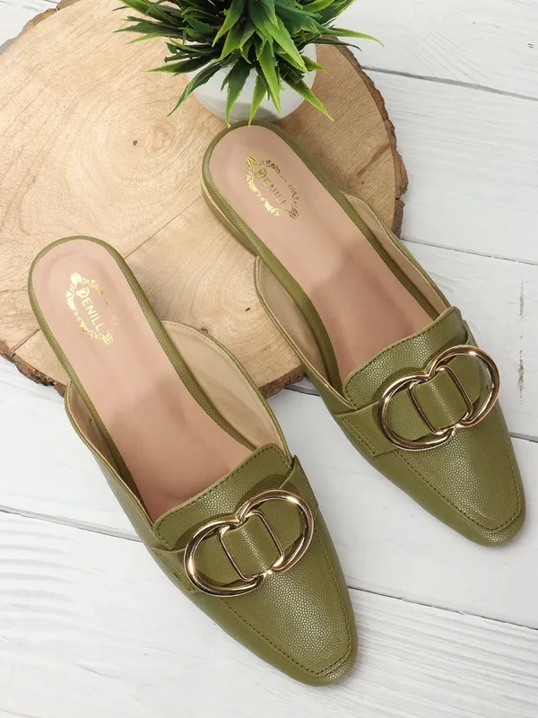 Green_Synthetic_Wedges_For_Women