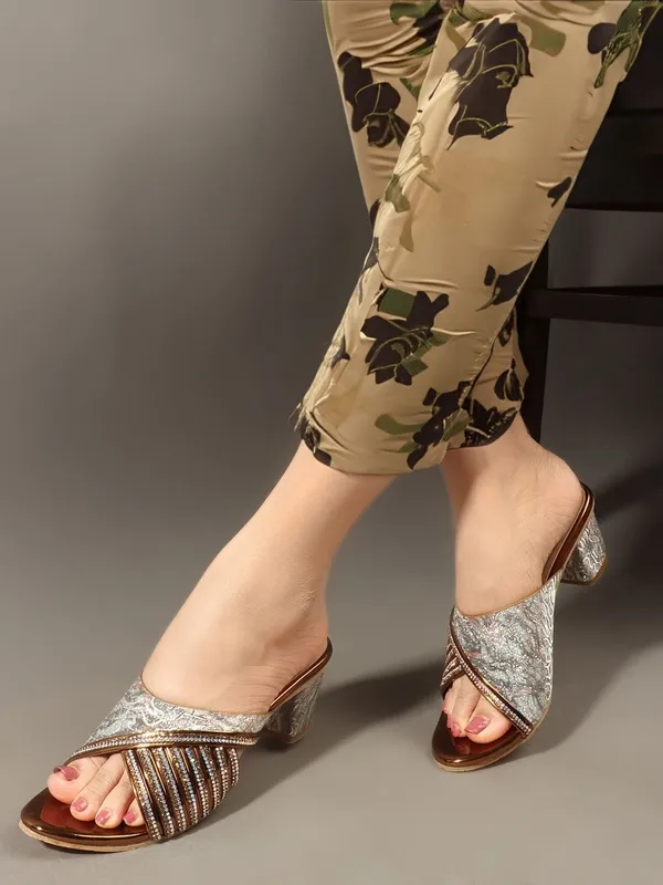 Copper_Synthetic_Heels_For_Women