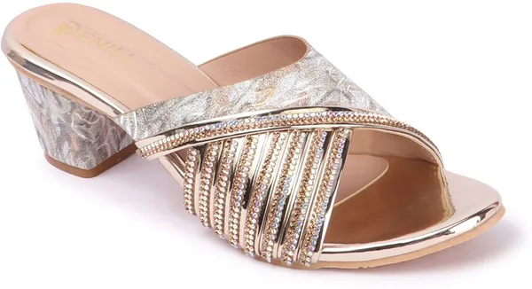 Gold_Synthetic_Heels_For_Women