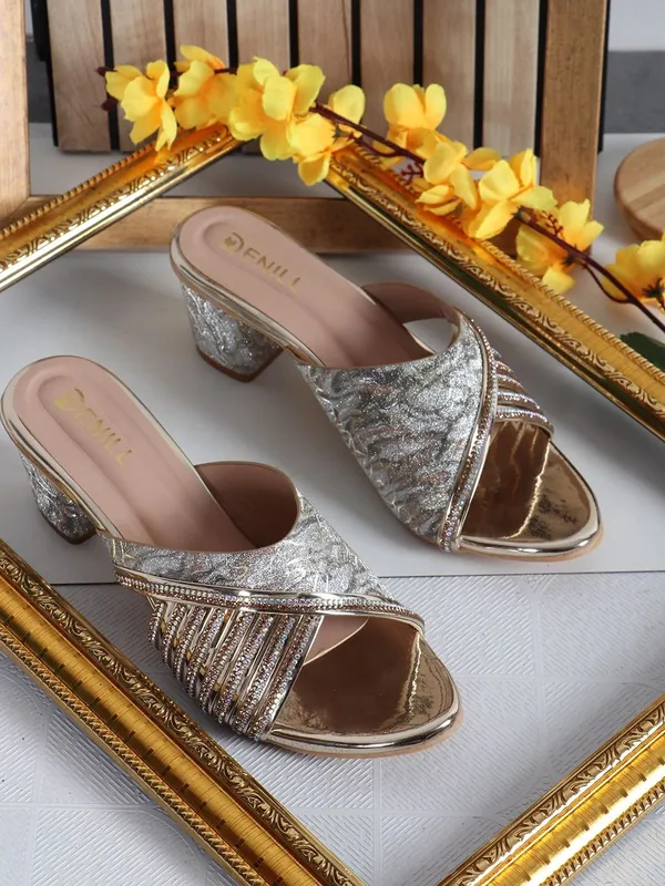 Gold_Synthetic_Heels_For_Women