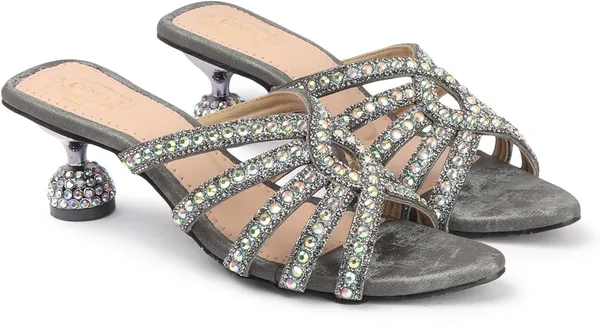Grey_Synthetic_Heels_For_Women