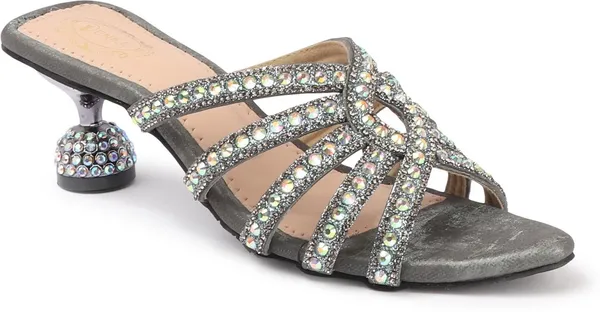 Grey_Synthetic_Heels_For_Women