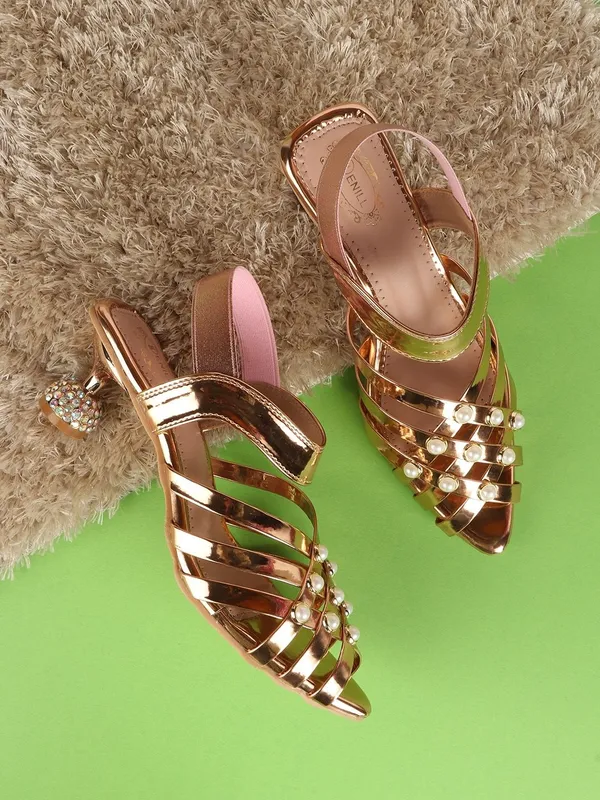 Gold_Synthetic_Heels_For_Women