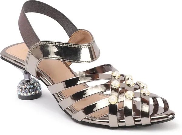 Grey_Synthetic_Heels_For_Women