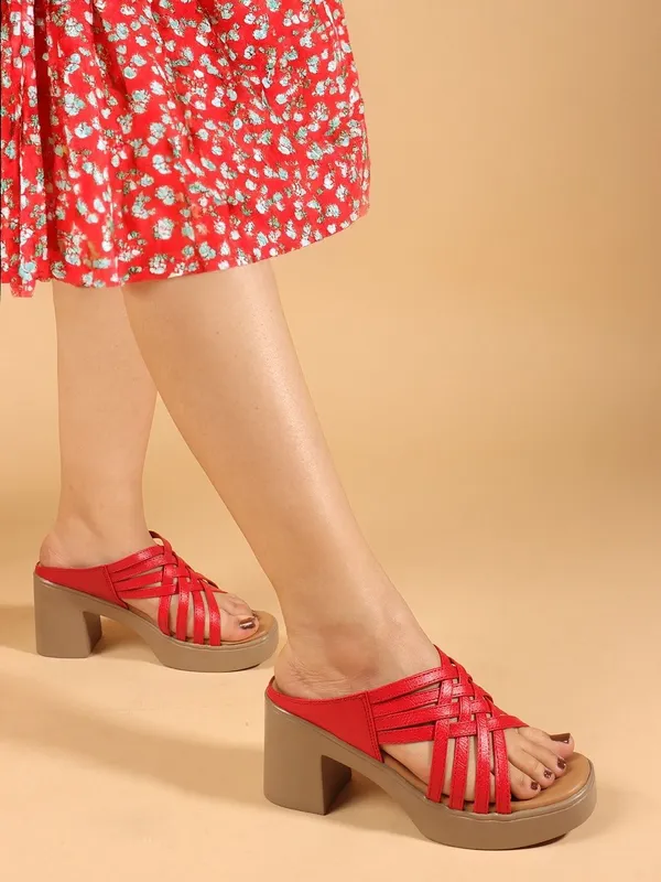 Red_Synthetic_Heels_For_Women